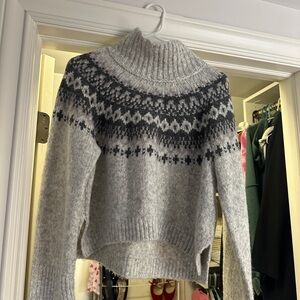 Abercrombie Grey Patterned Women's Sweater